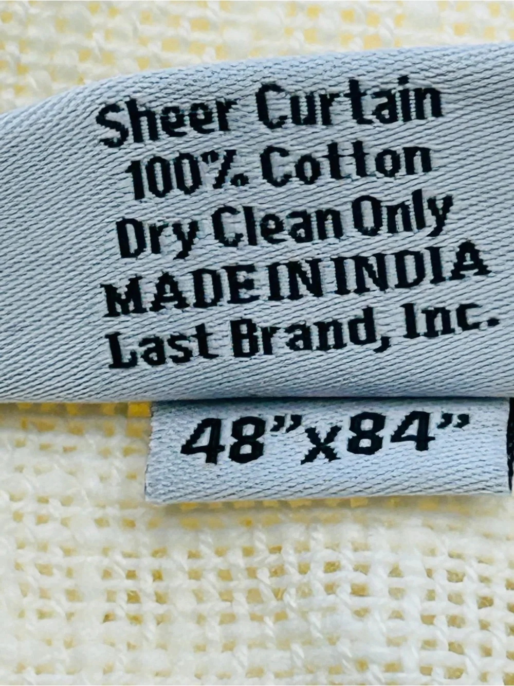 QUINCE Set Of 2 48x84 Cotton Sheer Curtains Ivory 0079
